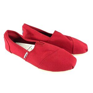 Fantiny Womens Espadrille Flats Slip On Canvas Red Size 42 US 10